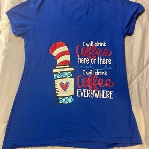 Blue Coffee Graphic Tee